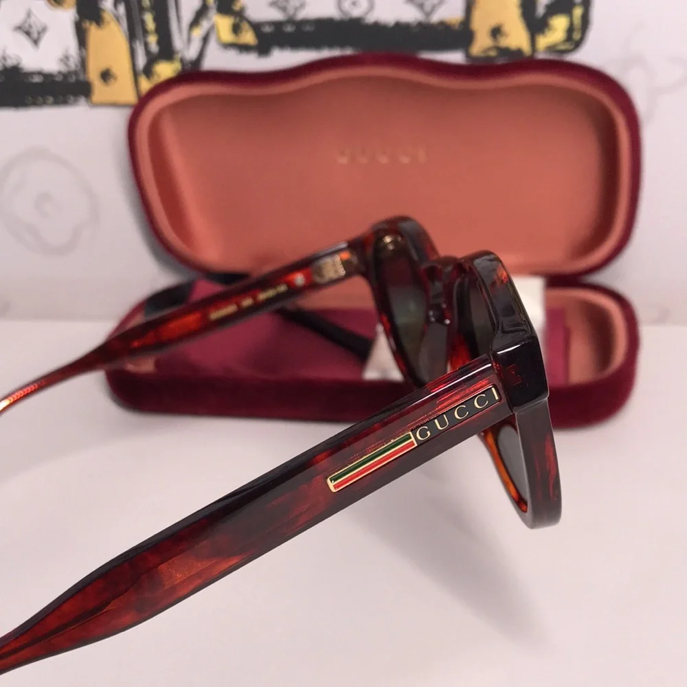 New Authentic Gucci Brown Sunglasses GG0825S 005